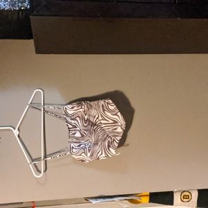 Brown crop top trippy psychedelic